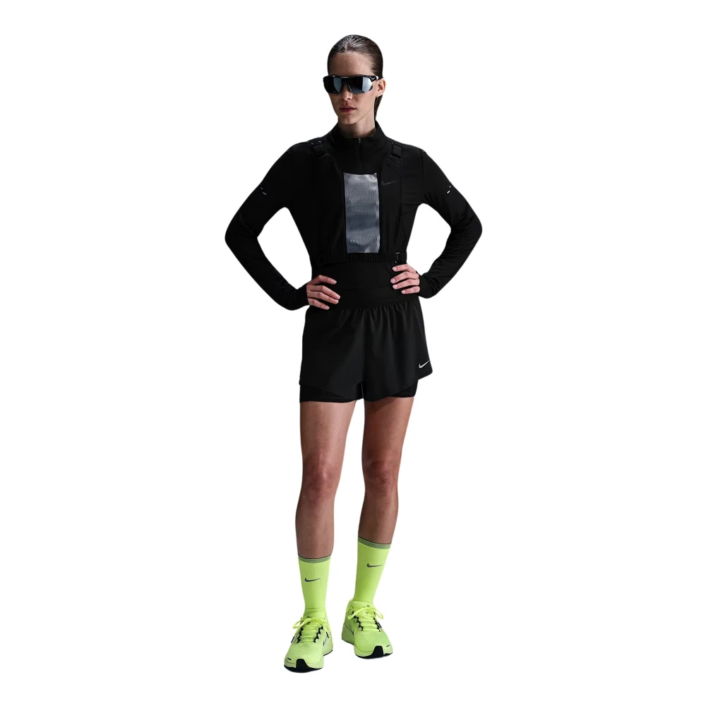 Nike Pantaloncini Running 2In1 Swift Nero Reflective Argento Donna S - Immagine 4
