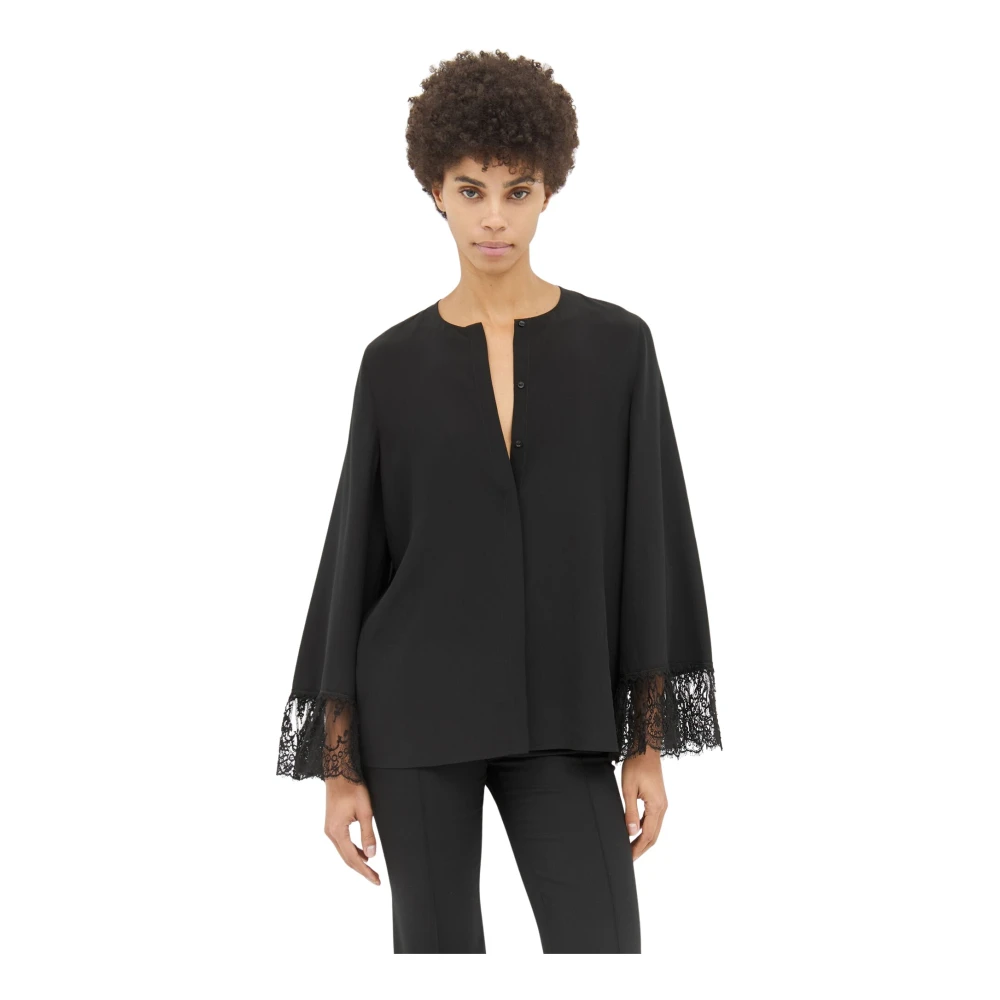 Chloé Blouse met kanten manchetten Black Dames