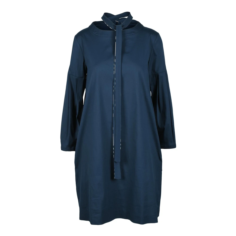 Max Mara Elegante katoenmix jurk Blue Dames