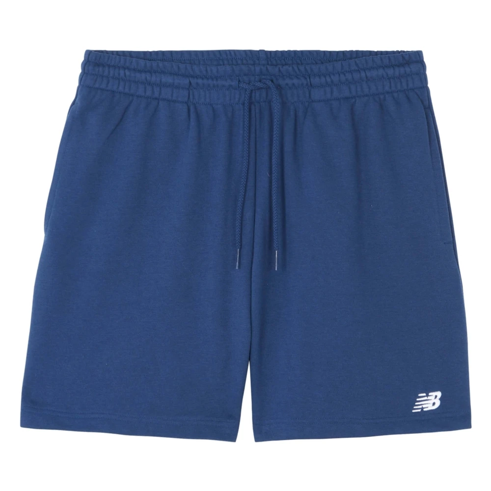 New Balance French Terry Short Shorts Blue Heren