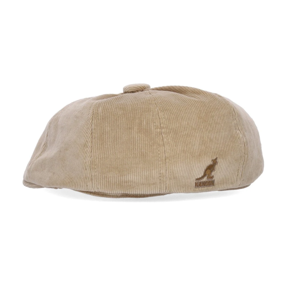 Kangol Beige Velvet Flat Cap Hat Beige Heren