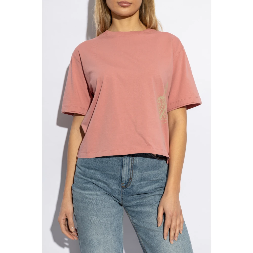 Woolrich T-shirt met print Pink Dames