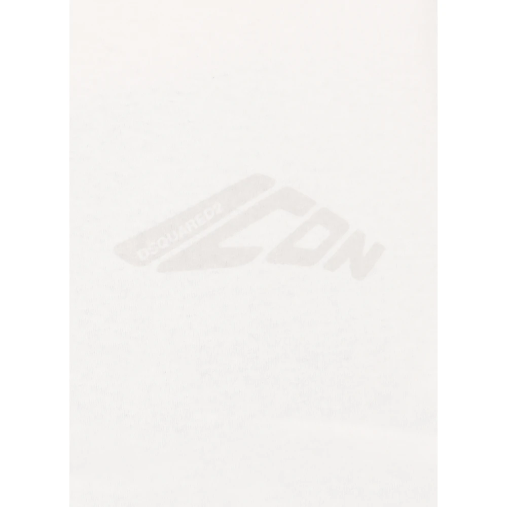 Dsquared2 Wit Katoenen T-shirt met Logo White Heren
