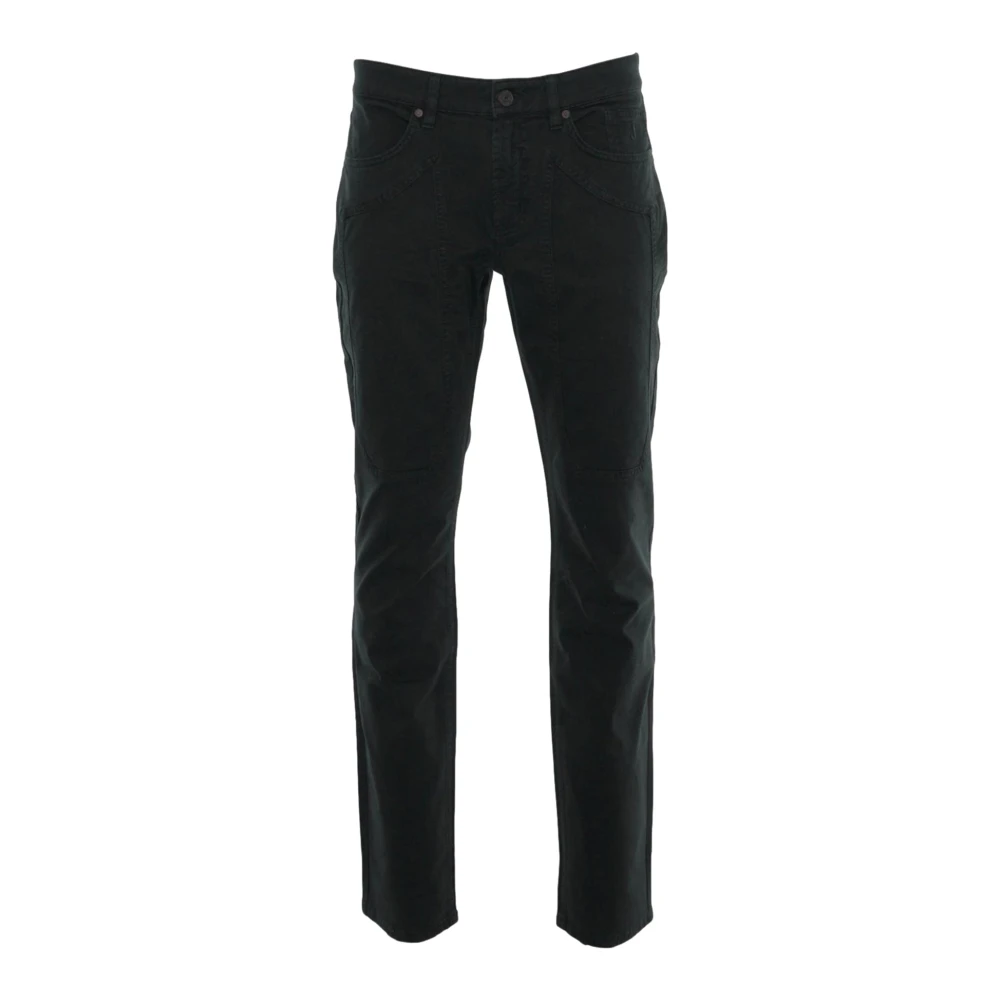 Jeckerson Heren jeans met lage taille en patch Black Heren