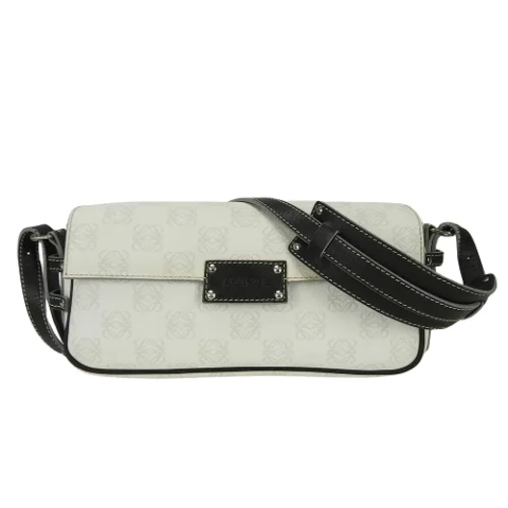 Loewe Pre-owned Cotton shoulder-bags White Dames