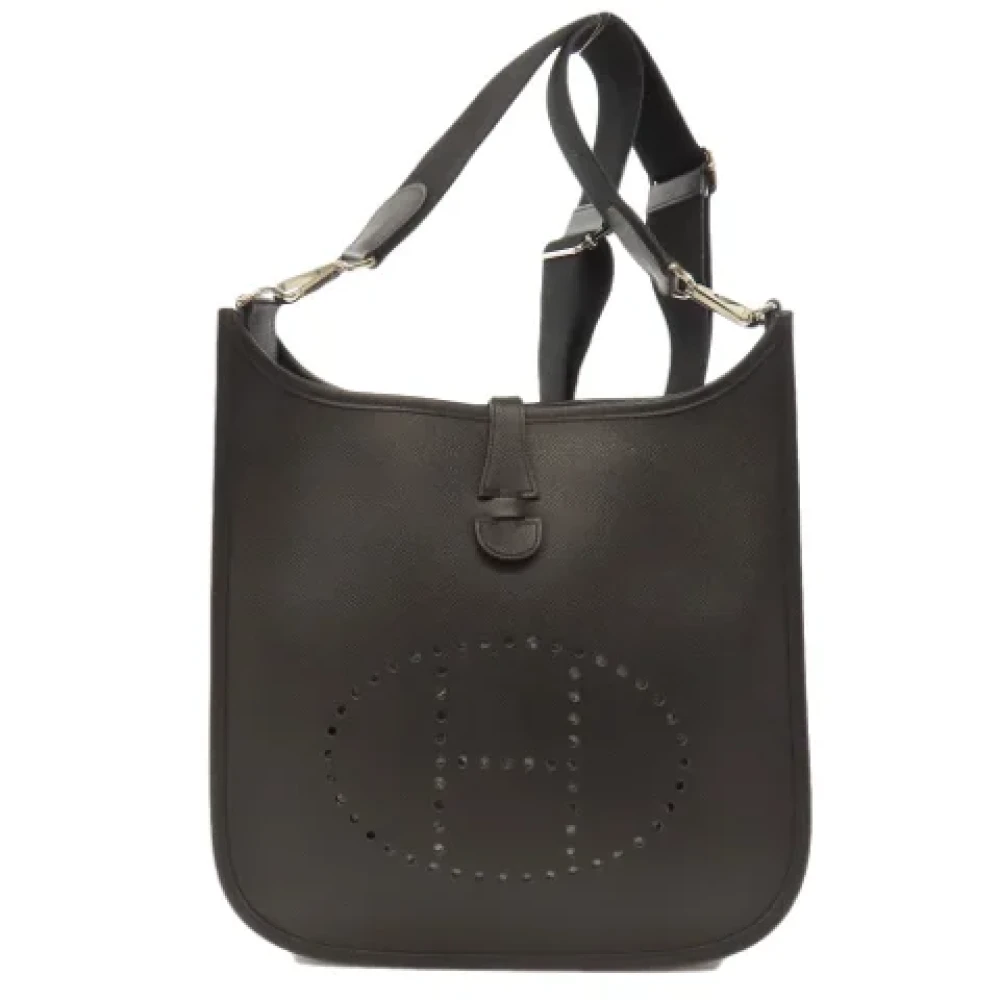 Hermès Vintage Pre-owned Leather shoulder-bags Black Dames
