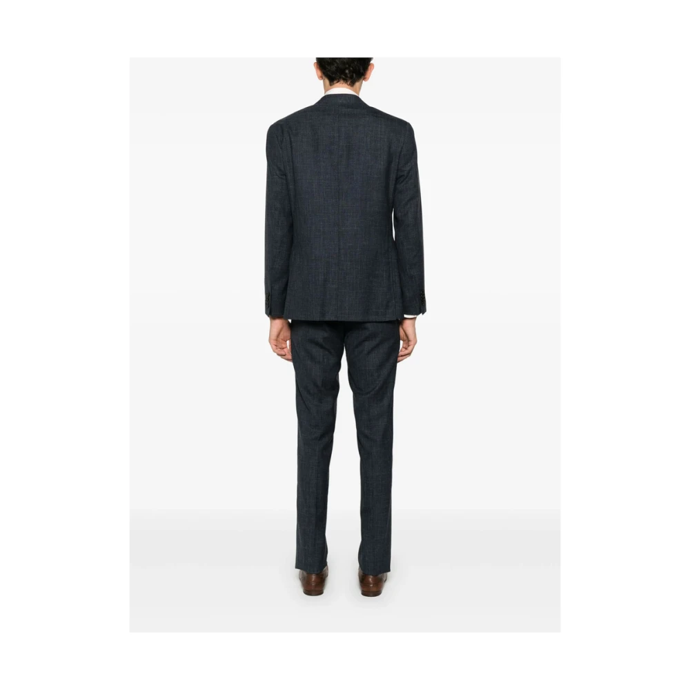 Canali Blauw-Grijs Formeel Pak Jas Blue Heren