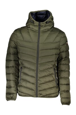 veste-verte-a-capuche-avec-poches-et-logo