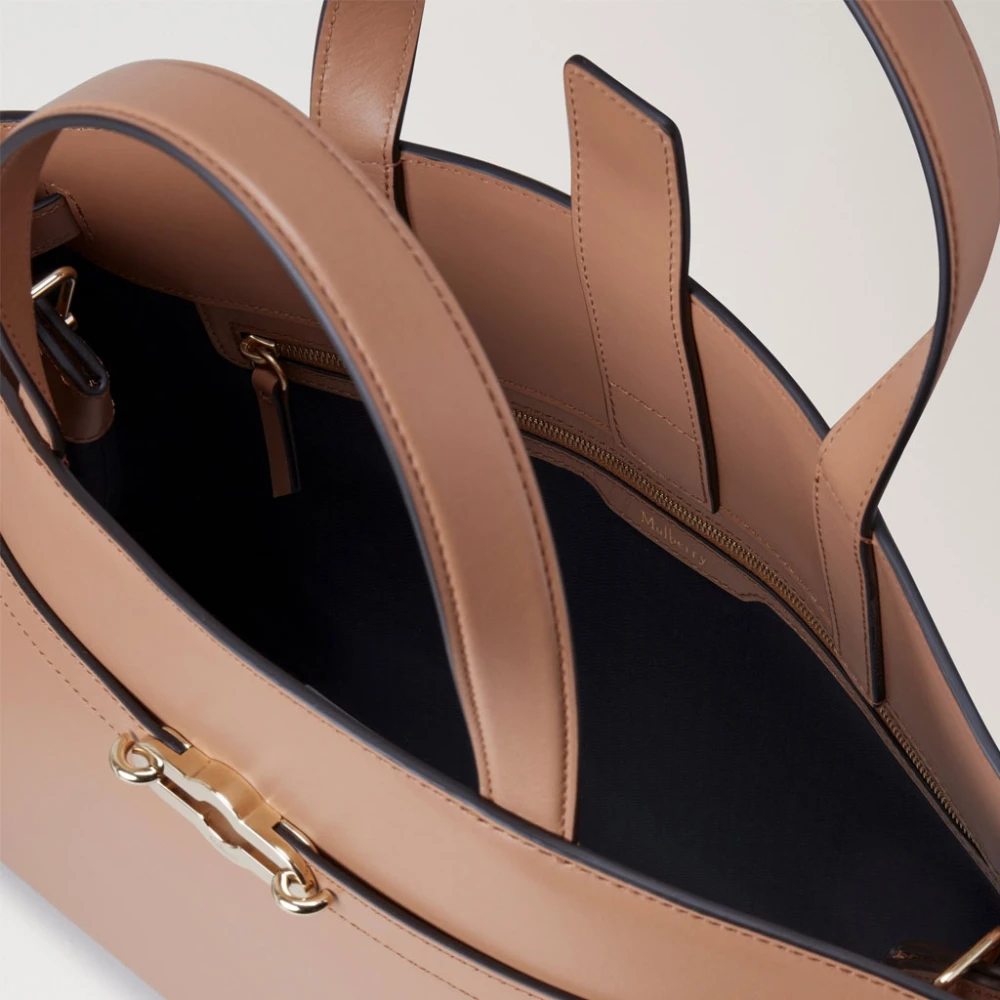 Mulberry Pimlico Tote Sable High Gloss Leather Brown Dames
