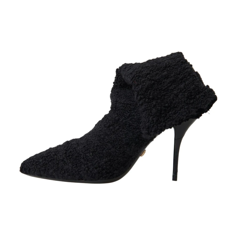 Dolce & Gabbana Donna Nero Stivaletti Alla Caviglia In Boucle Neri