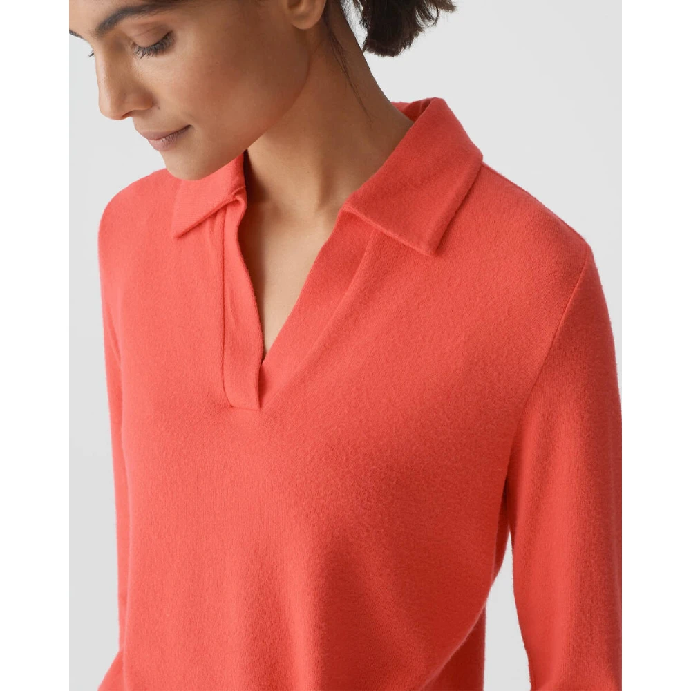 Opus Korte Mouw Top Slokina Red Dames