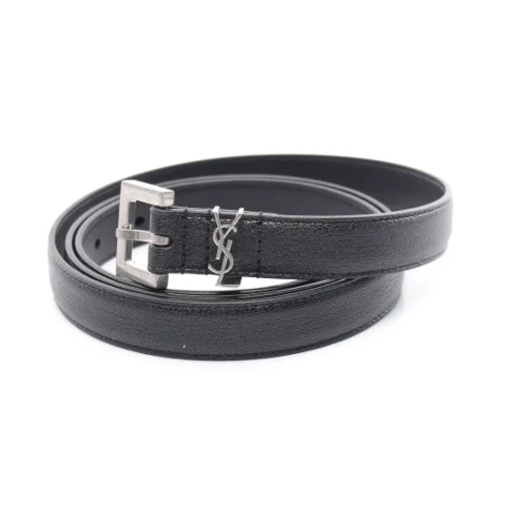 Yves Saint Laurent Vintage Pre-owned Leather belts Black Dames