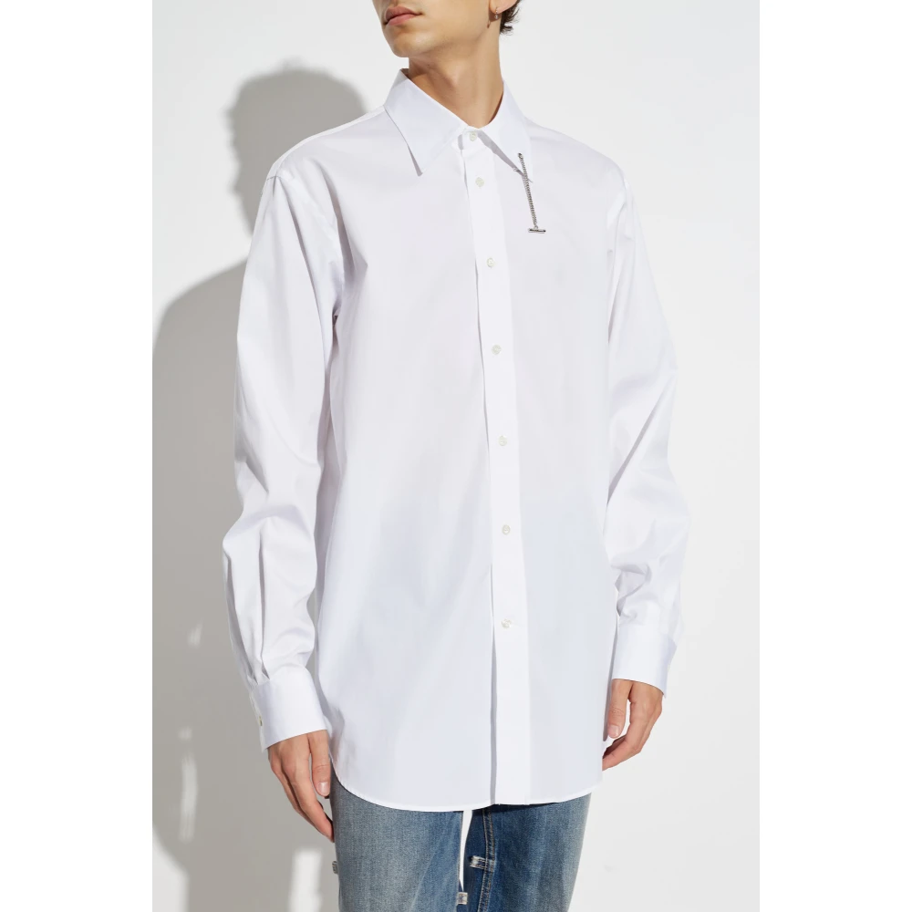 alexander mcqueen Katoenen overhemd White Heren