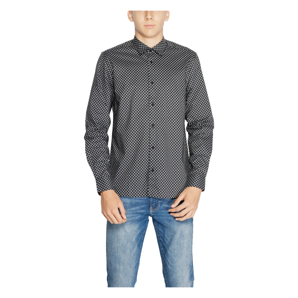 Antony Morato Heren Katoenen Overhemden Herfst Winter Collectie Gray Heren