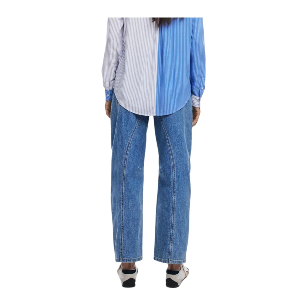 Desigual Blauwe Bedrukte Button-Up Shirt Blue Dames