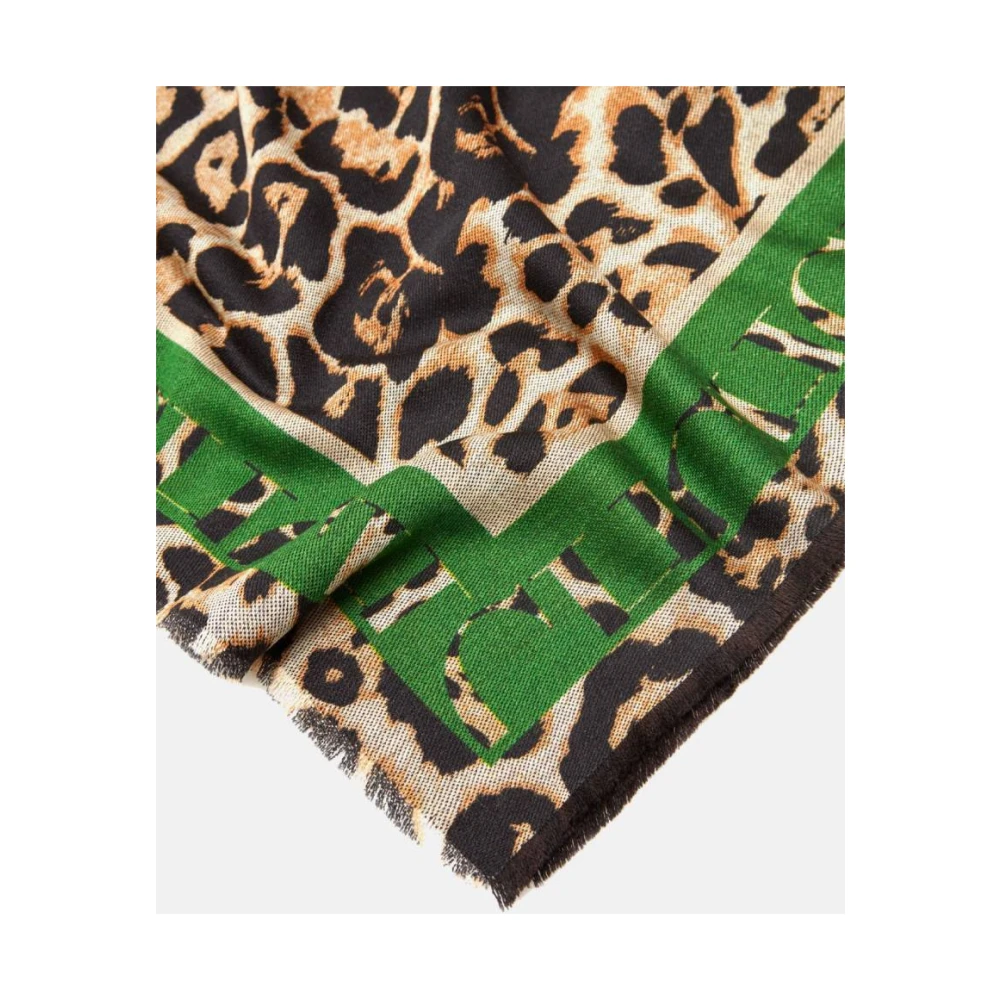 Carolina Herrera Dierenprint Wollen Sjaal Multicolor Dames