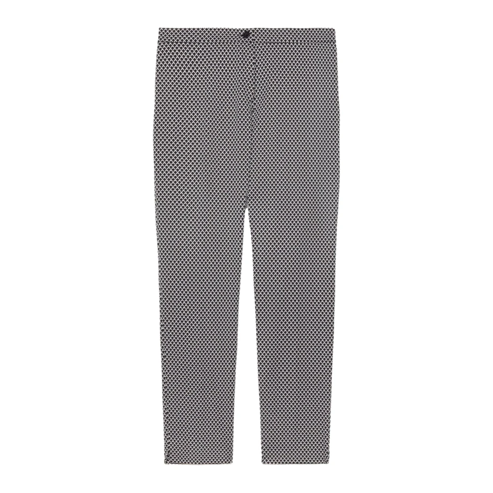 Elena Mirò Katoenmix Slim Fit Broek Black Dames