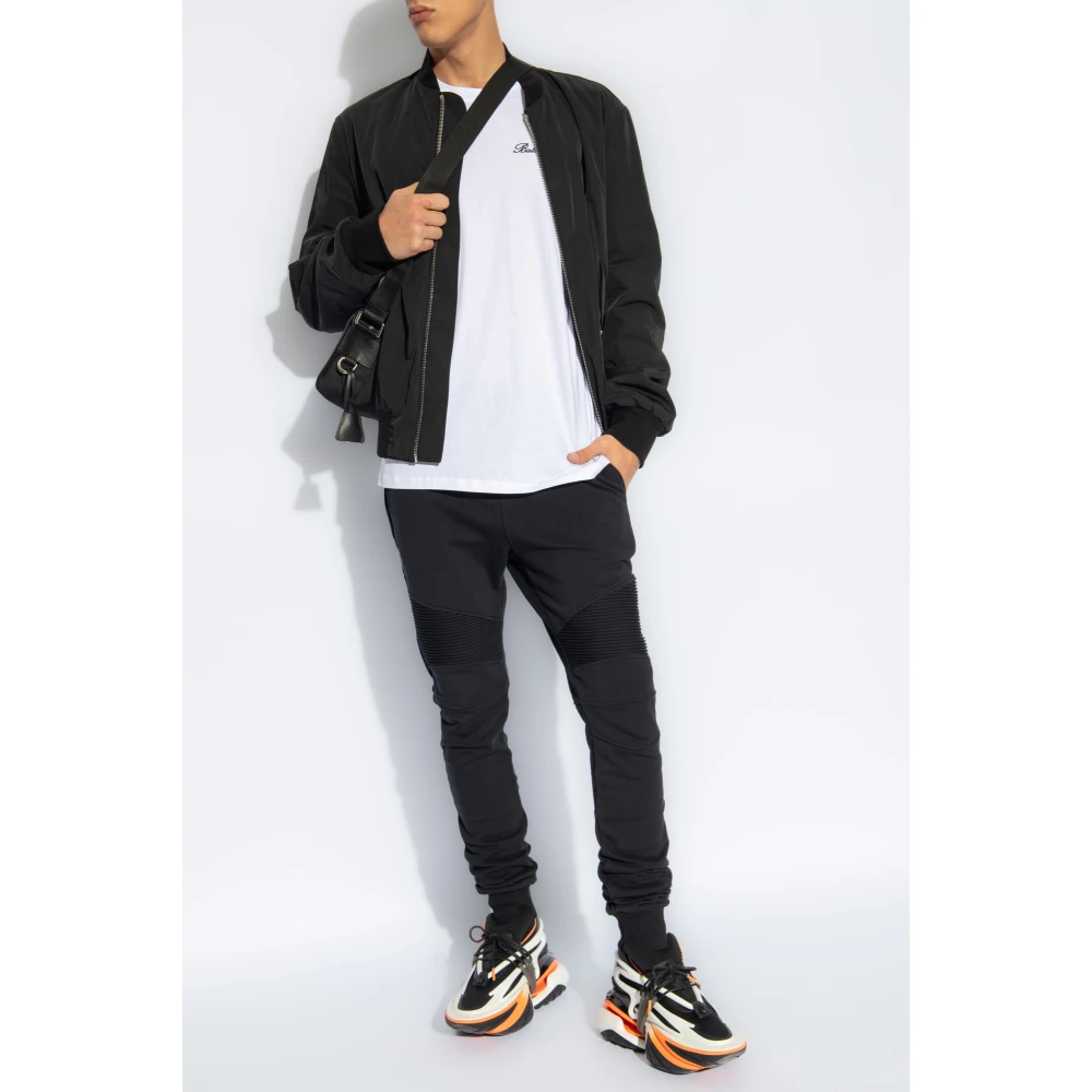 Balmain T-shirt met Logo White Heren