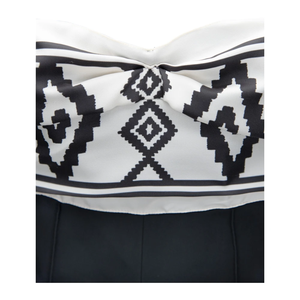 Elisabetta Franchi Boter Zwarte jumpsuit met sjaal top Black Dames