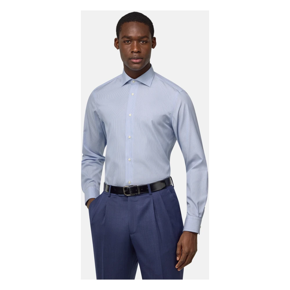 Boggi Milano Ultimate Non-Iron Shirt Blue Heren