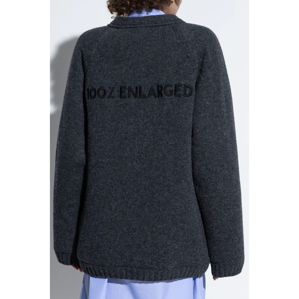 Moschino Gewatteerde oversized vest Gray Dames