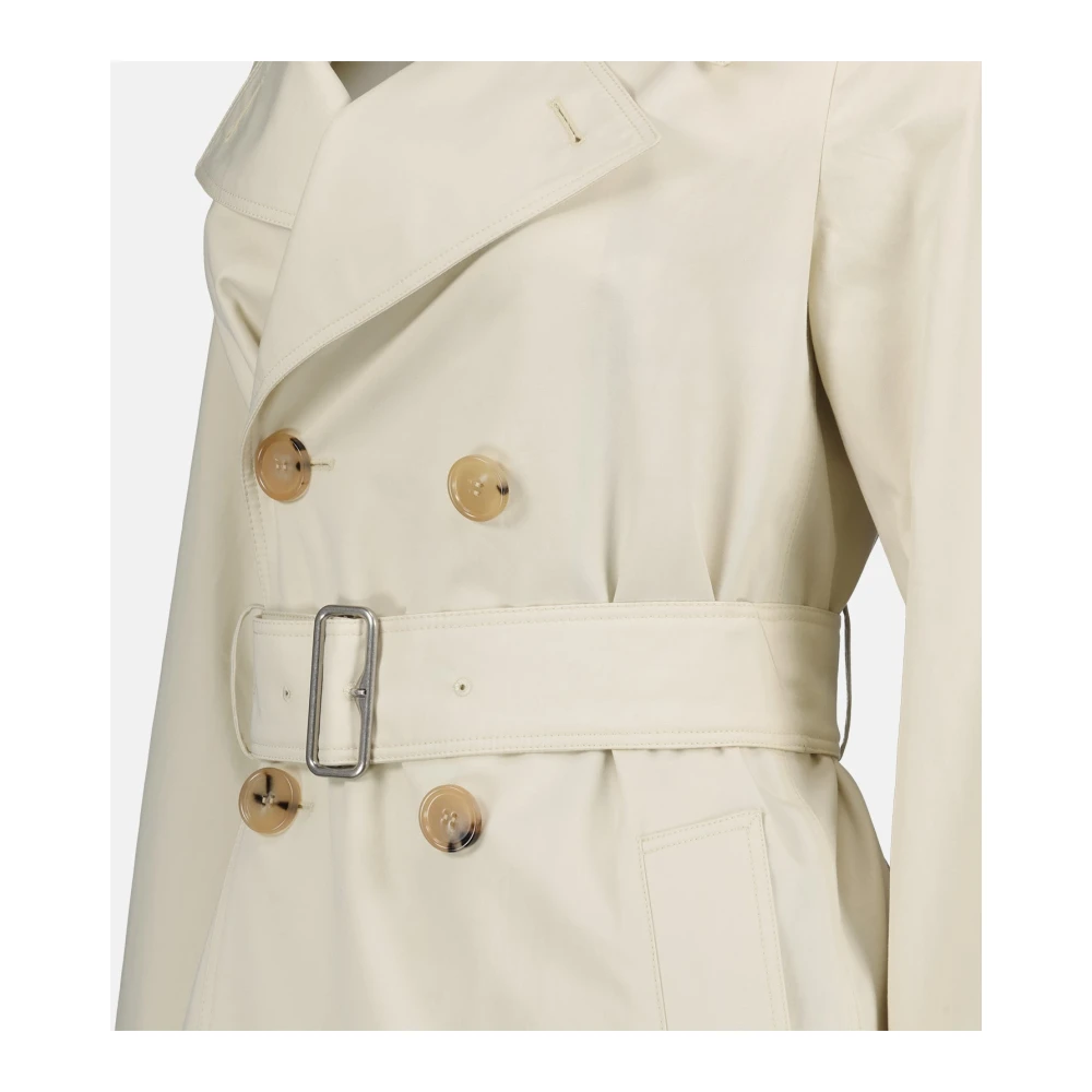 Burberry Katoenen Gabardine Trenchcoat White Dames