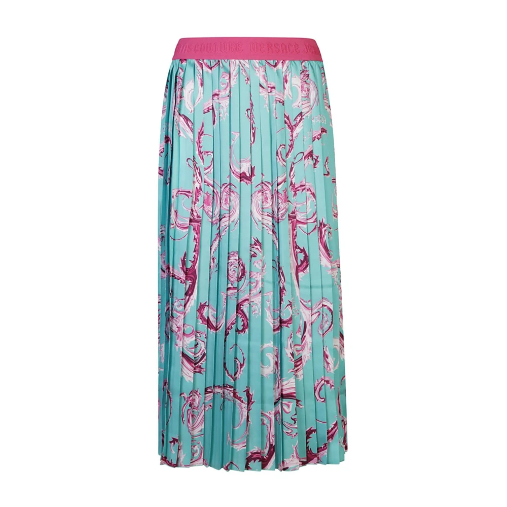 Versace Jeans Couture Heldere Blauwe Rok Elegante Stijl Blue Dames