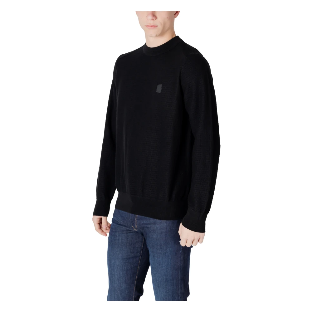 Hugo Boss Mannen Gebreide Kleding Collectie voor Herfst Winter Black Heren