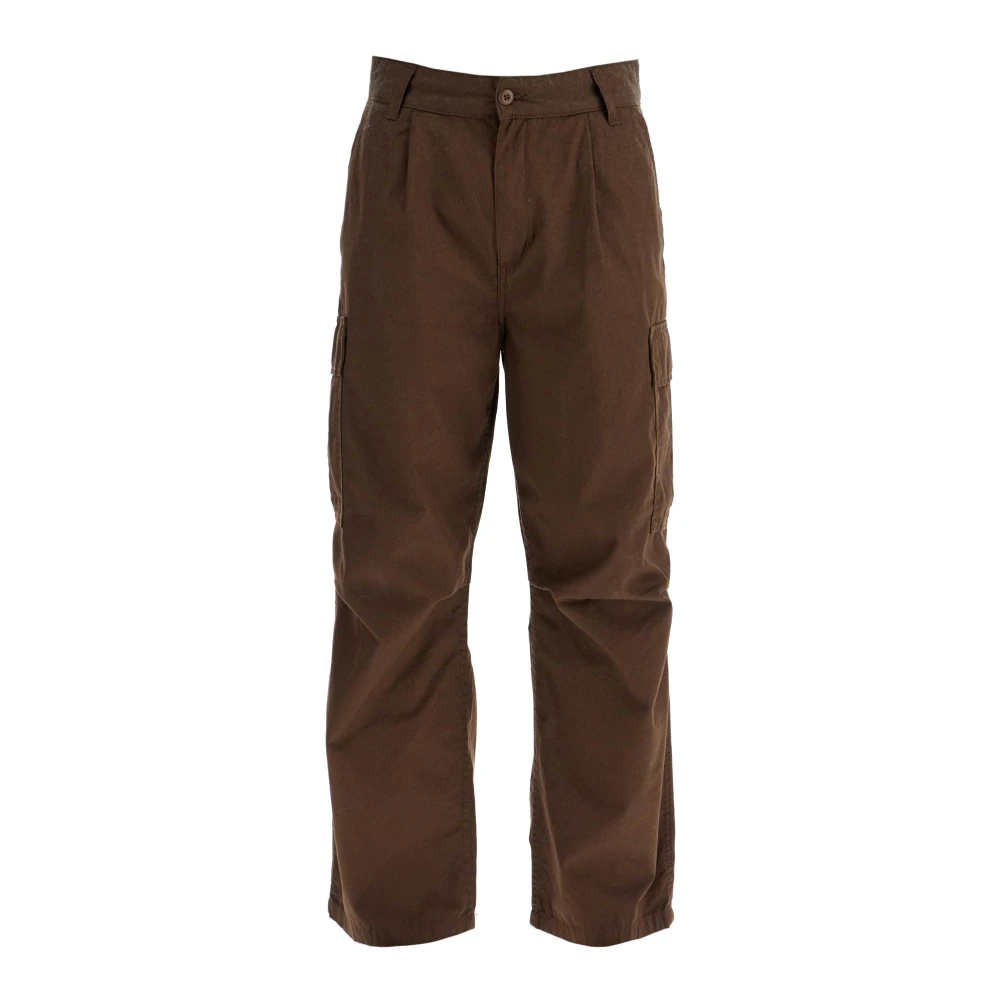Carhartt WIP Cargo Poplin Broek met Zakken Brown Heren