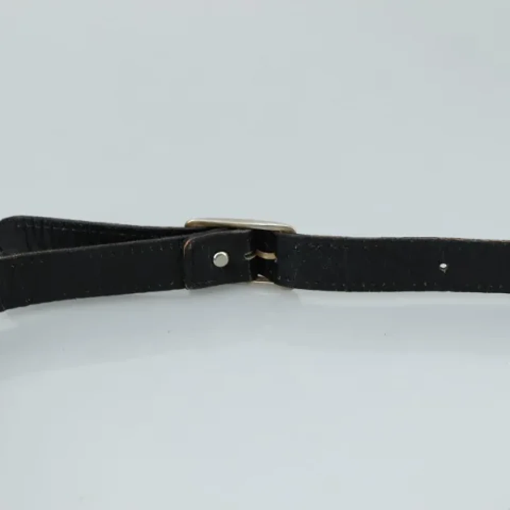 Saint Laurent Vintage Pre-owned Leather shoulder-bags Black Dames