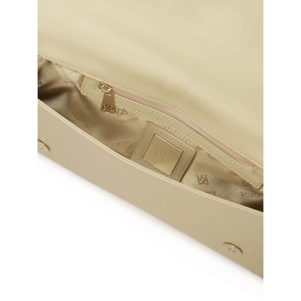 Kazar Lichte rechthoekige handtas met twee banden Beige Dames