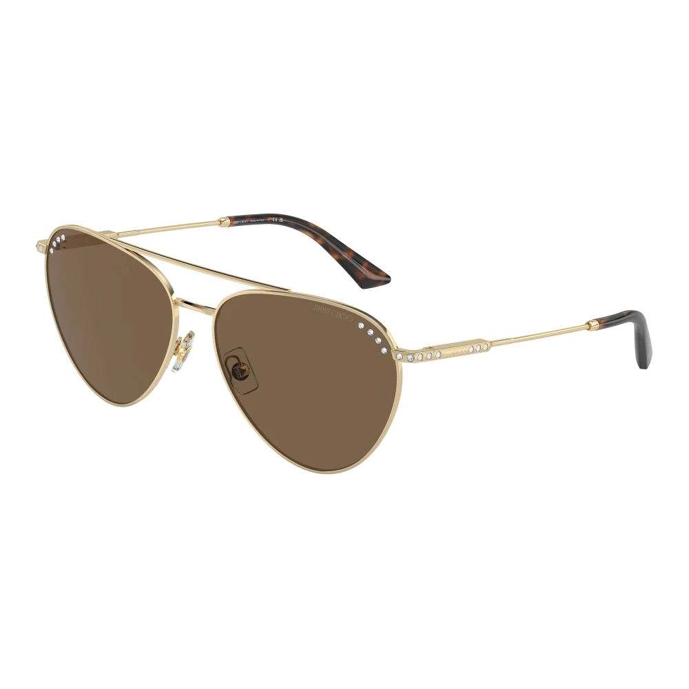 Jimmy Choo Women's Yellow Sunglasses,, Stylish Sunglasses In Brown Shade Medium