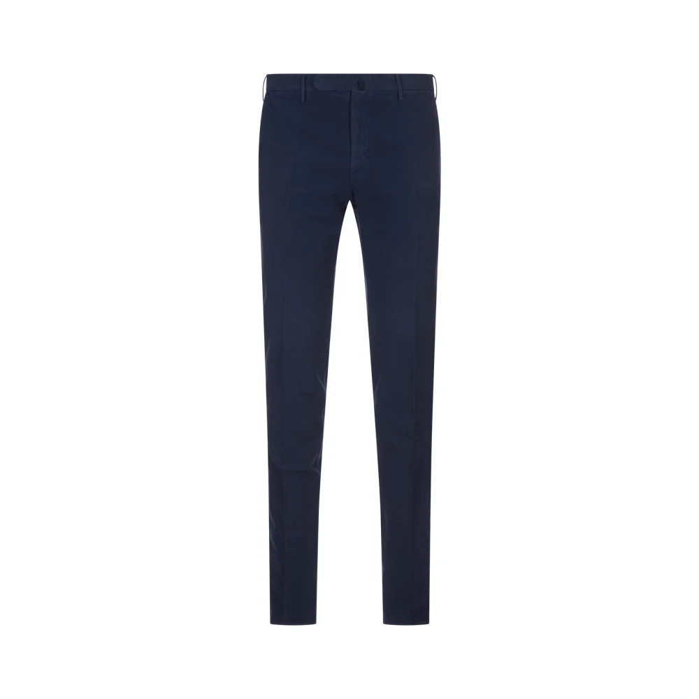 Incotex Blauwe Doeskin Slim Fit Broek Blue Heren