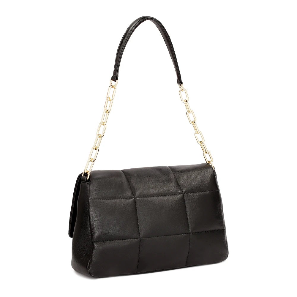 Kazar Zachte leren klep handtas Black Dames