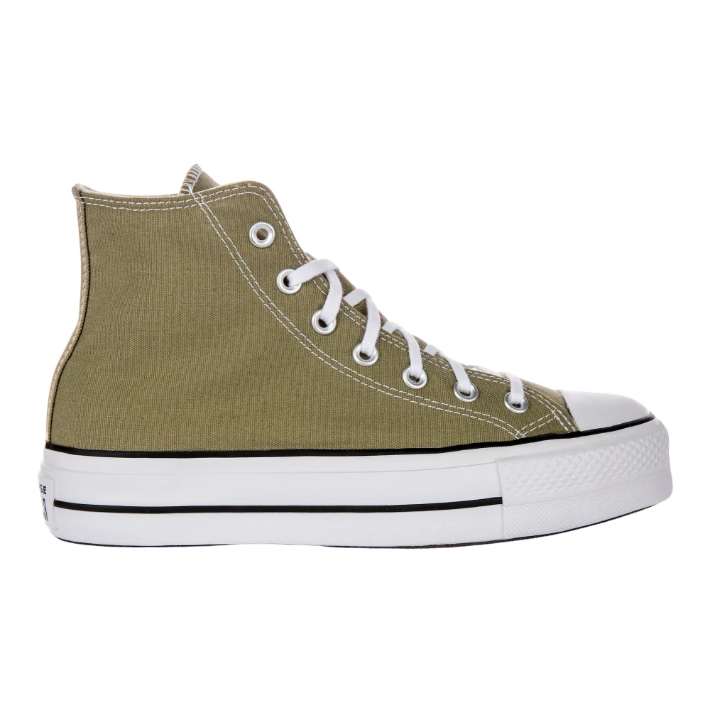 Converse Women's Green High Top Olive Platform Trainers - Sneakers - 3 Uk - Shoes