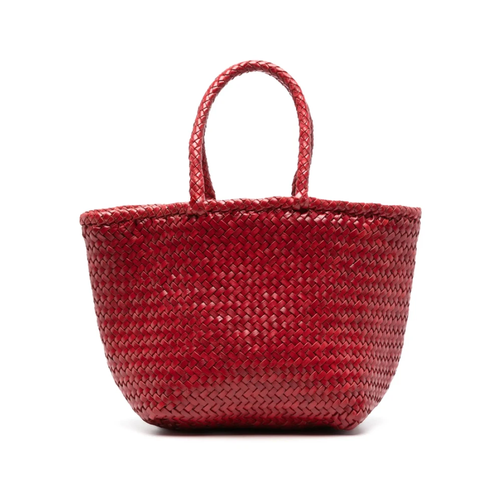 Dragon Diffusion Rode Leren Trapeze Handtas Red Dames