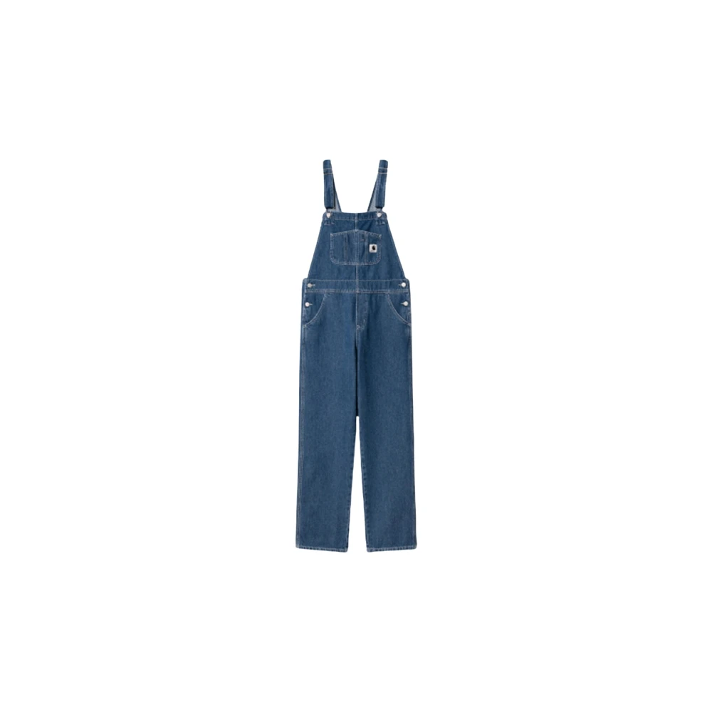 Carhartt Wip Kvinnors Straight Bib Overall Blue, Dam