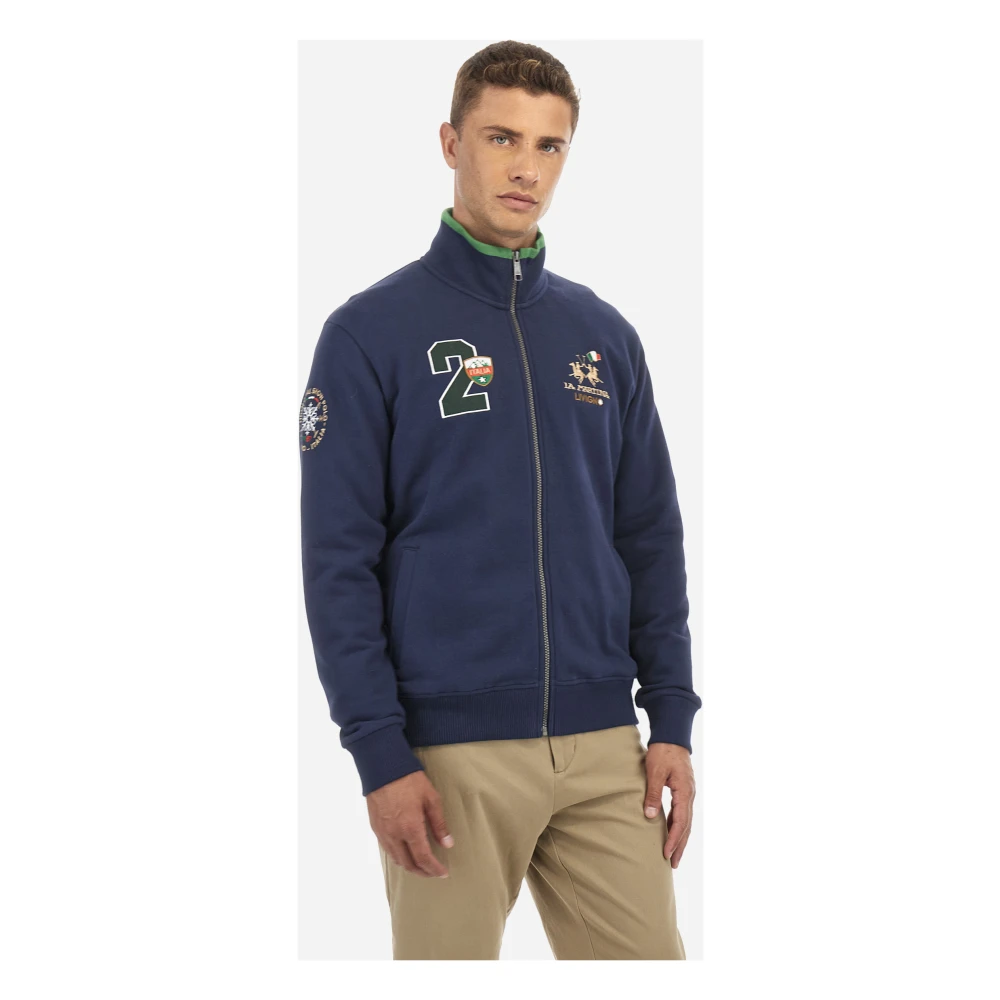 LA MARTINA Blauwe Sweaters voor Mannen Blue Heren