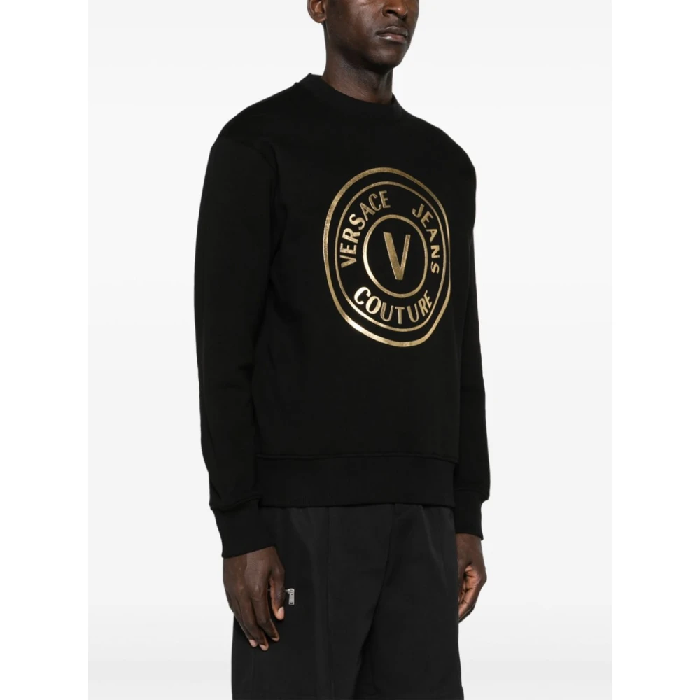 Versace Jeans Couture Zwarte Sweatshirt Aw24 Stijlvolle Herenkleding Black Heren