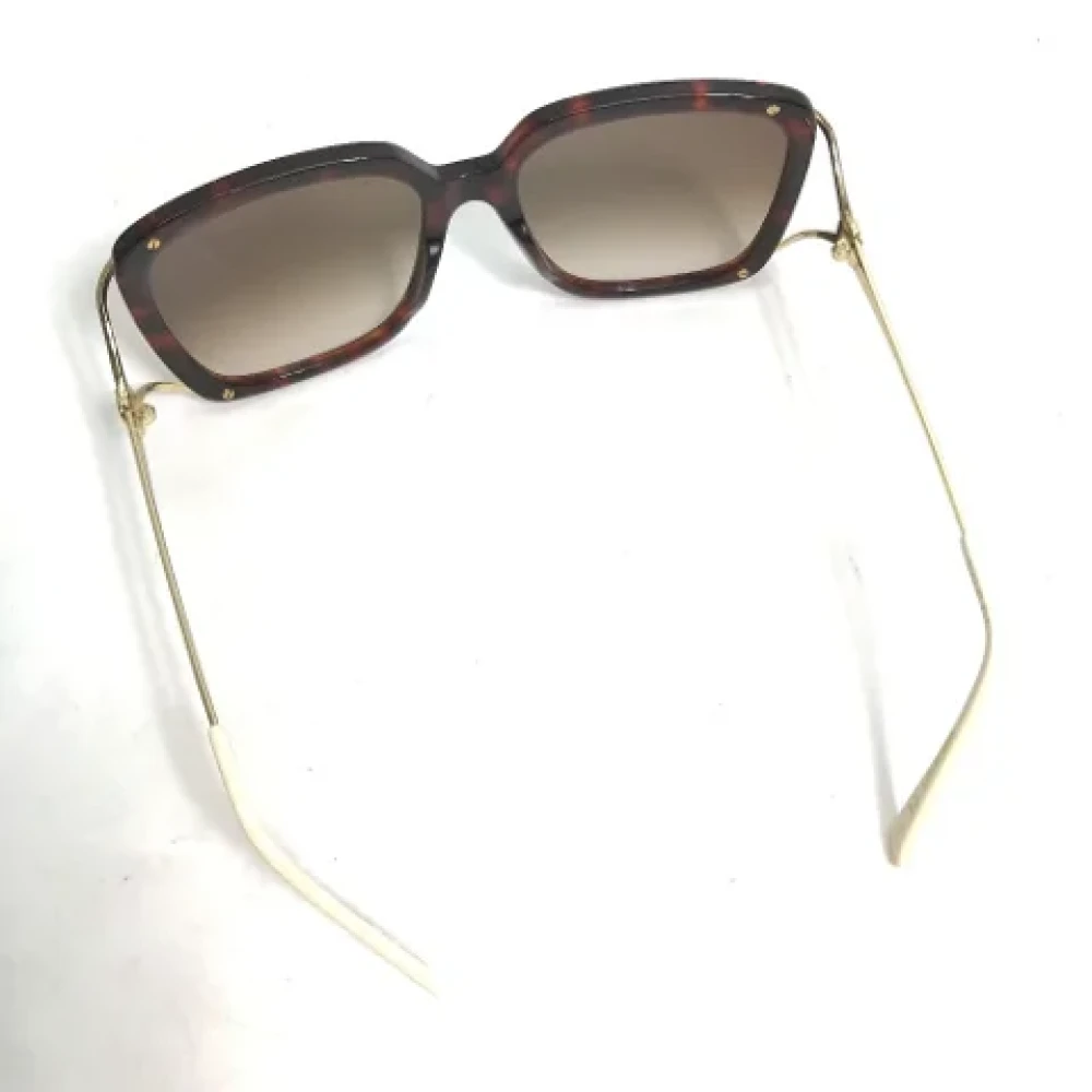 Gucci Vintage Pre-owned Fabric sunglasses Brown Dames