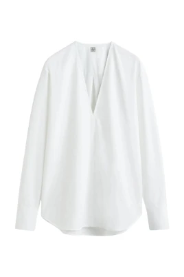 V-ringad twillblus