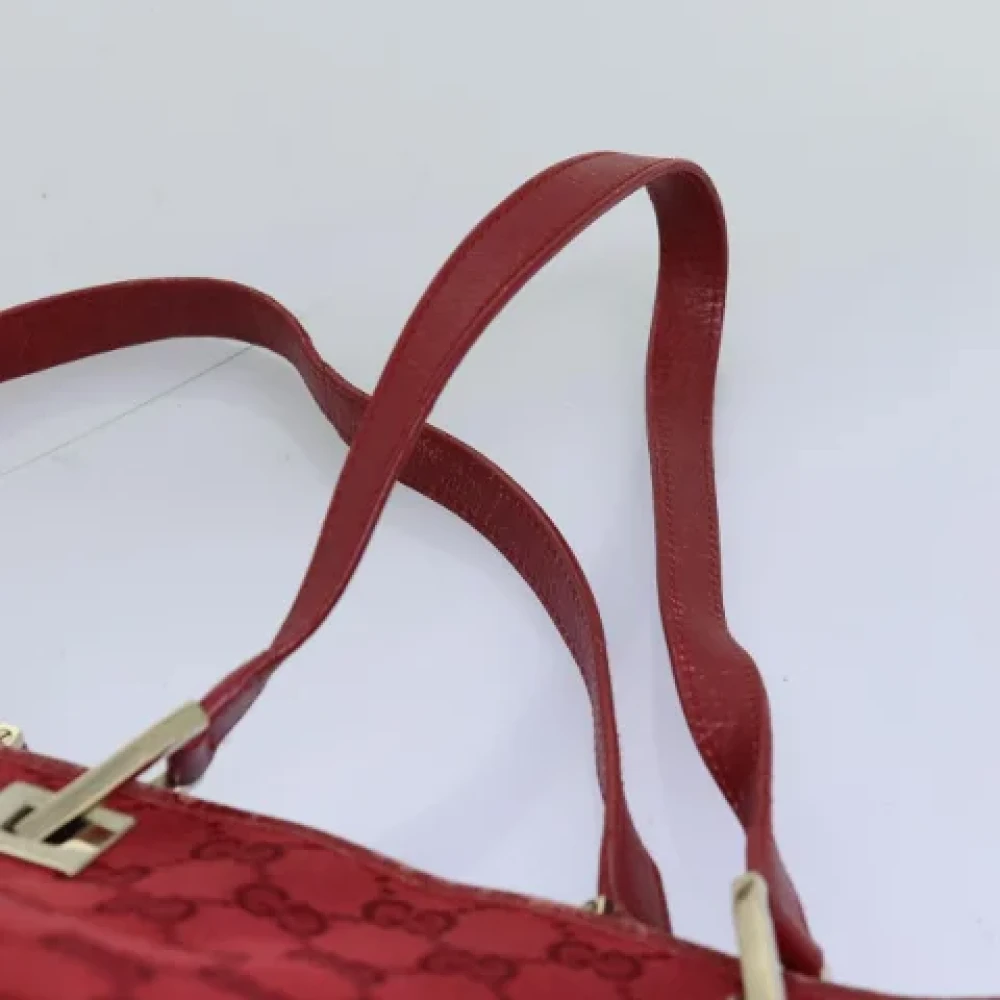 Gucci Vintage Pre-owned Canvas handbags Red Dames