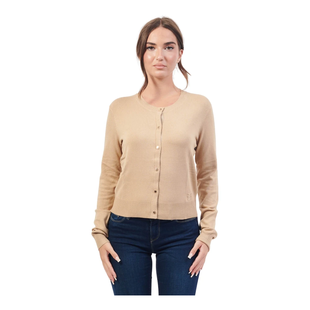 Fracomina Beige Cardigan met knoopsluiting Beige Dames