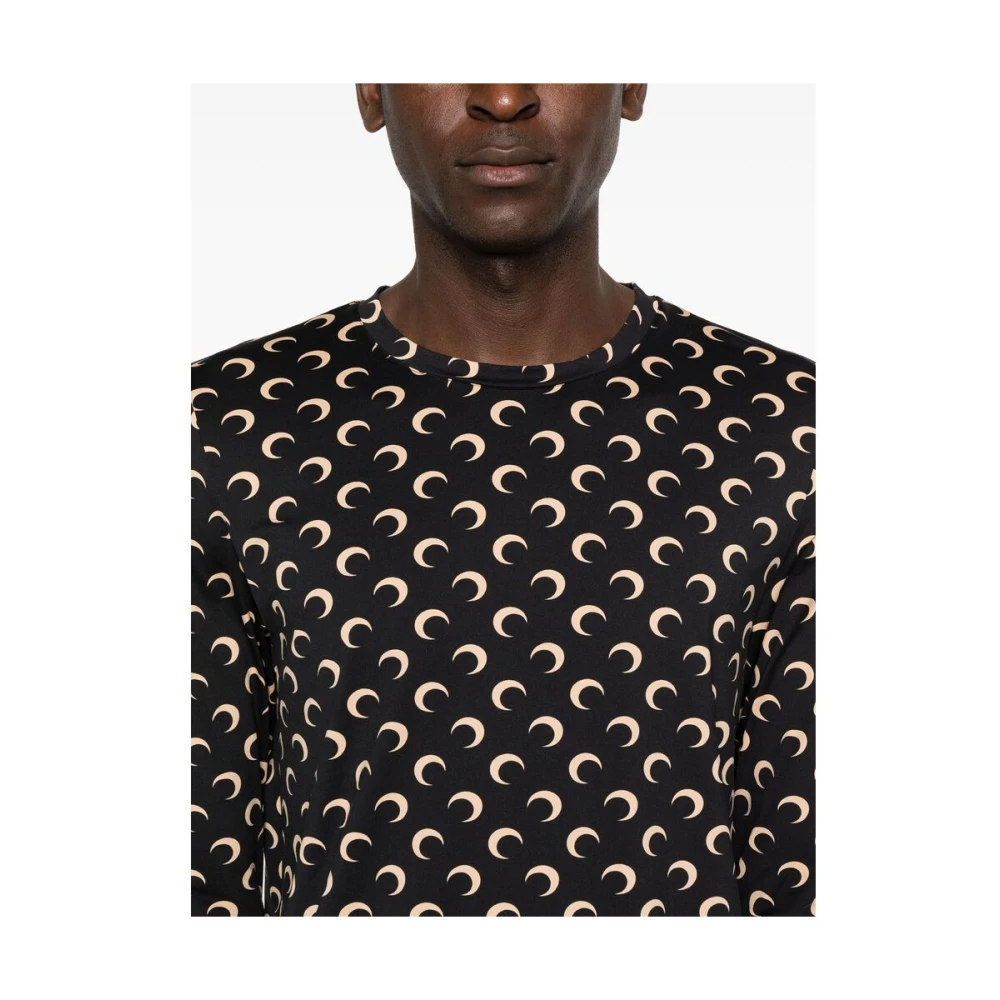 Marine Serre Maan Print Sweater Black Heren