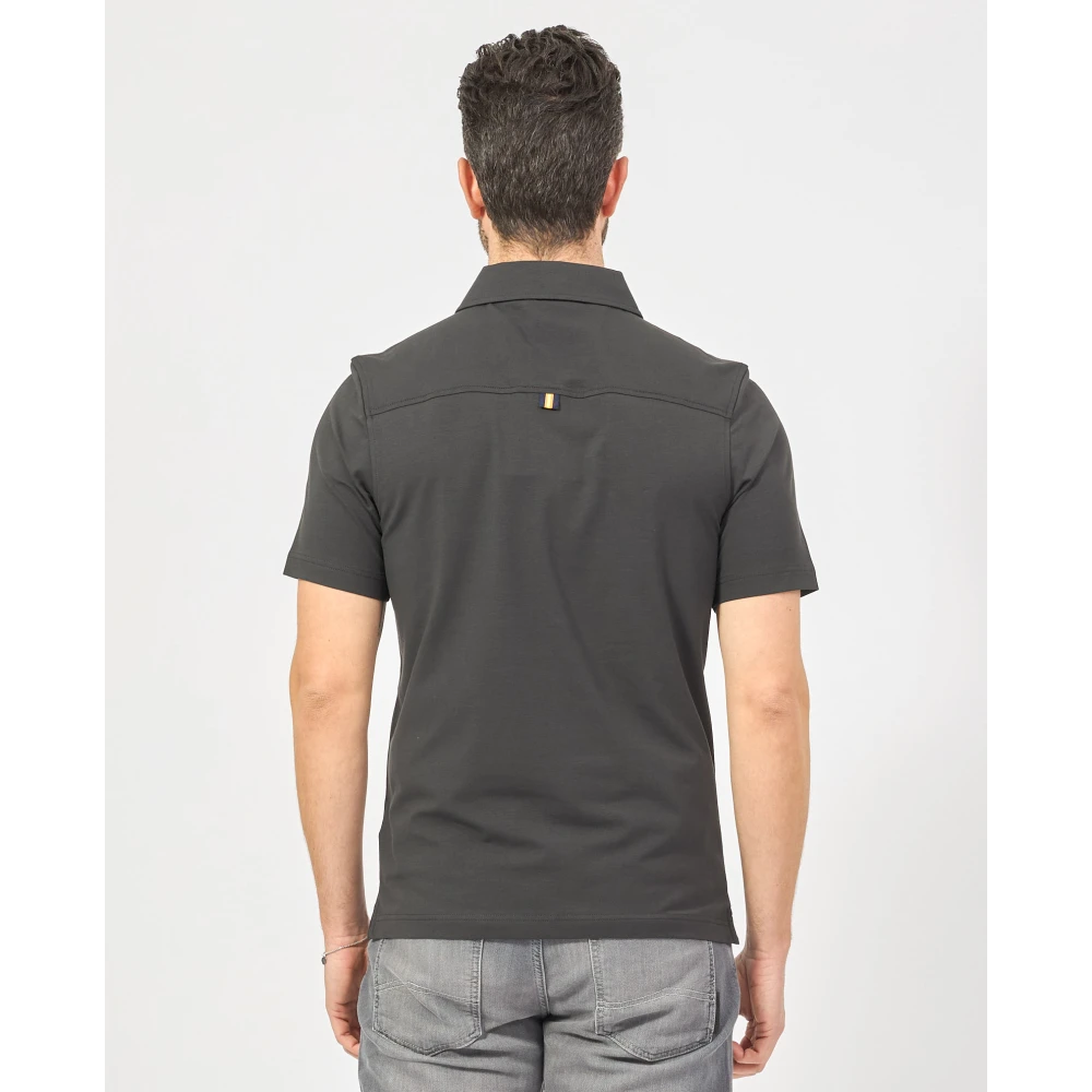 K-way Zwarte polo met korte mouwen Black Heren