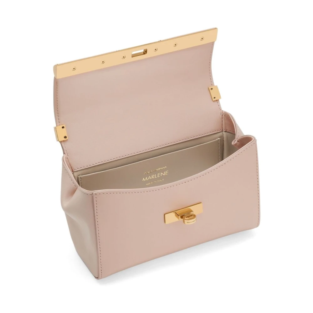 Dolce & Gabbana Metalen Sluiting Crossbody Tassen Collectie Beige Dames
