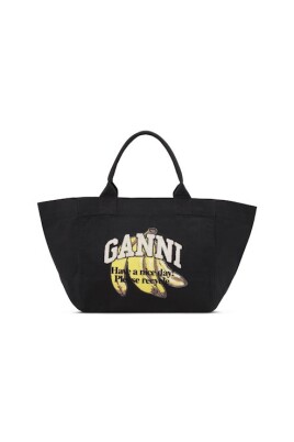 banana-print-black-tote-bag