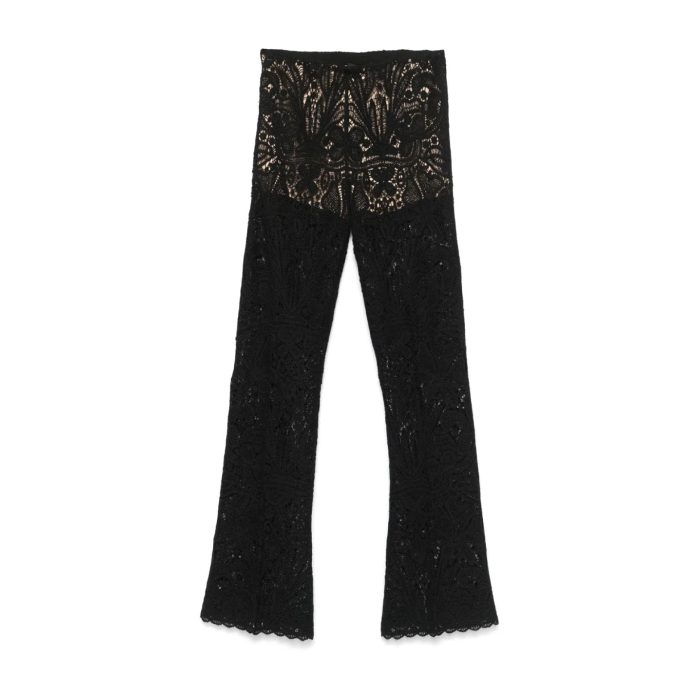 Twinset Zwarte wollen blend broek Black Dames