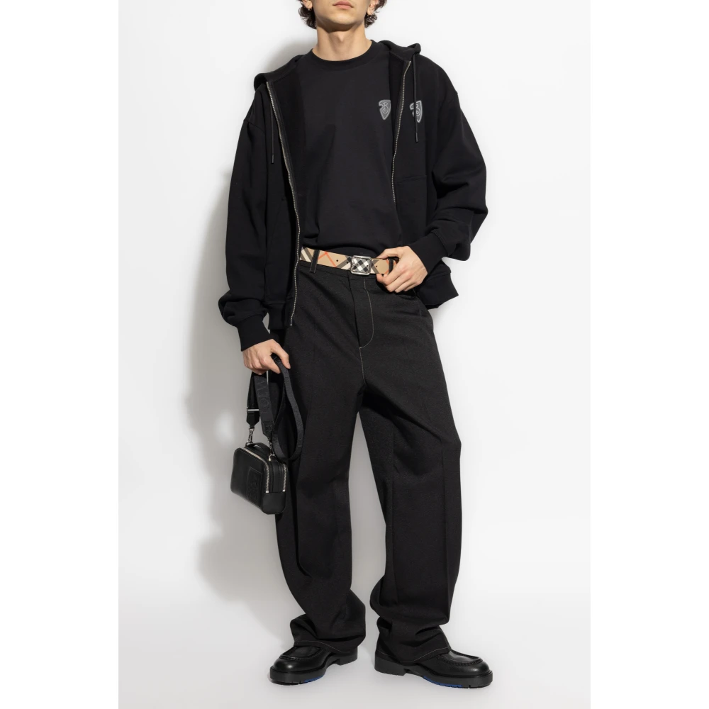 Burberry T-shirt met bedrukt logo Black Heren