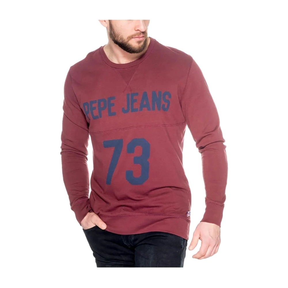 Pepe Jeans Lange Mouw Puppet T-shirt Red Heren